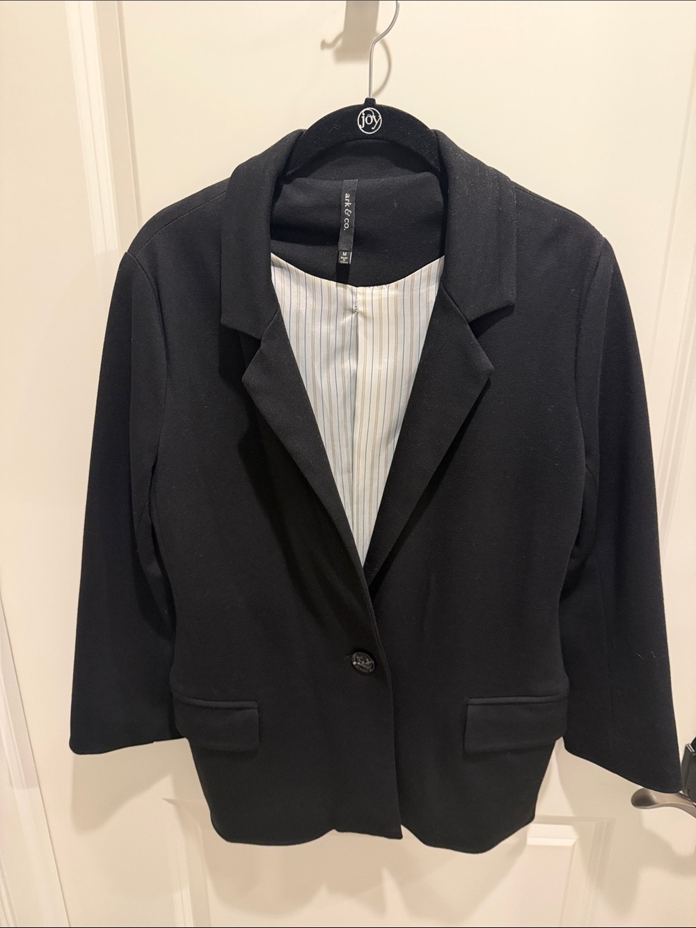 Ark & Co Black Single-Button Tailored Blazer